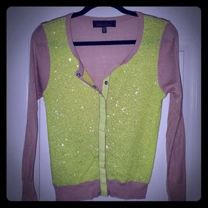Sharlotte Tarantola sequin top light cardigan